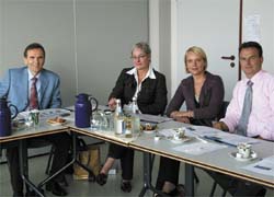 From left: Dr Lothar Krimmel (Managing Director, Bioscientia), Daniela Zimmermann (Managing Director, European Hospital), Meike Lerner (Journalist, European Hospital), Andreas Kirchner (Director for hospital accounts, Bioscientia)